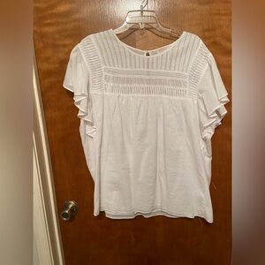 Plus Size White Cotton Babydoll Too